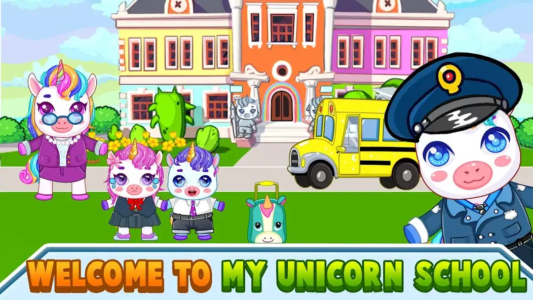Download Mini Town: My Unicorn School [MOD, Unlimited money] + Hack [MOD, Menu] for Android