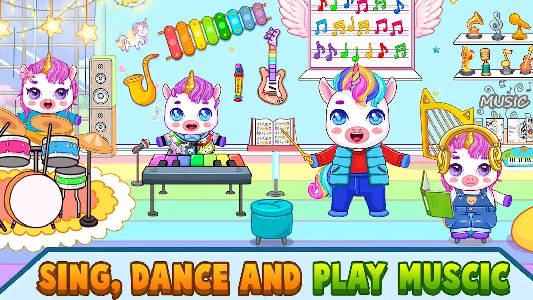 Download Mini Town: My Unicorn School [MOD, Unlimited money] + Hack [MOD, Menu] for Android