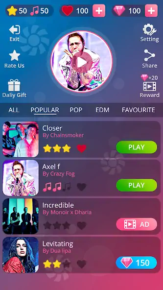 Download Music & Magic Tile - EDM Piano [MOD, Unlimited money/coins] + Hack [MOD, Menu] for Android