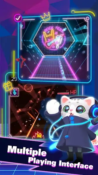 Download Sonic Cat - Slash the Beats [MOD, Unlimited money/gems] + Hack [MOD, Menu] for Android