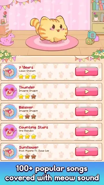 Download Bouncing Cats: Cute Cat Music [MOD, Unlimited coins] + Hack [MOD, Menu] for Android