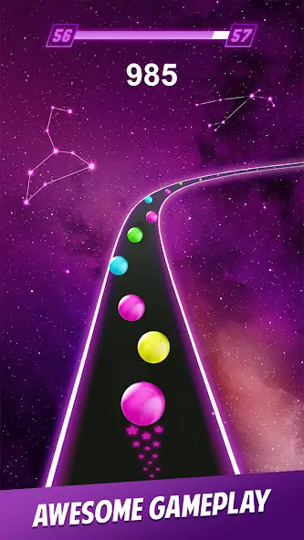 Download Dancing Ball Color Road Rush [MOD, Unlimited coins] + Hack [MOD, Menu] for Android