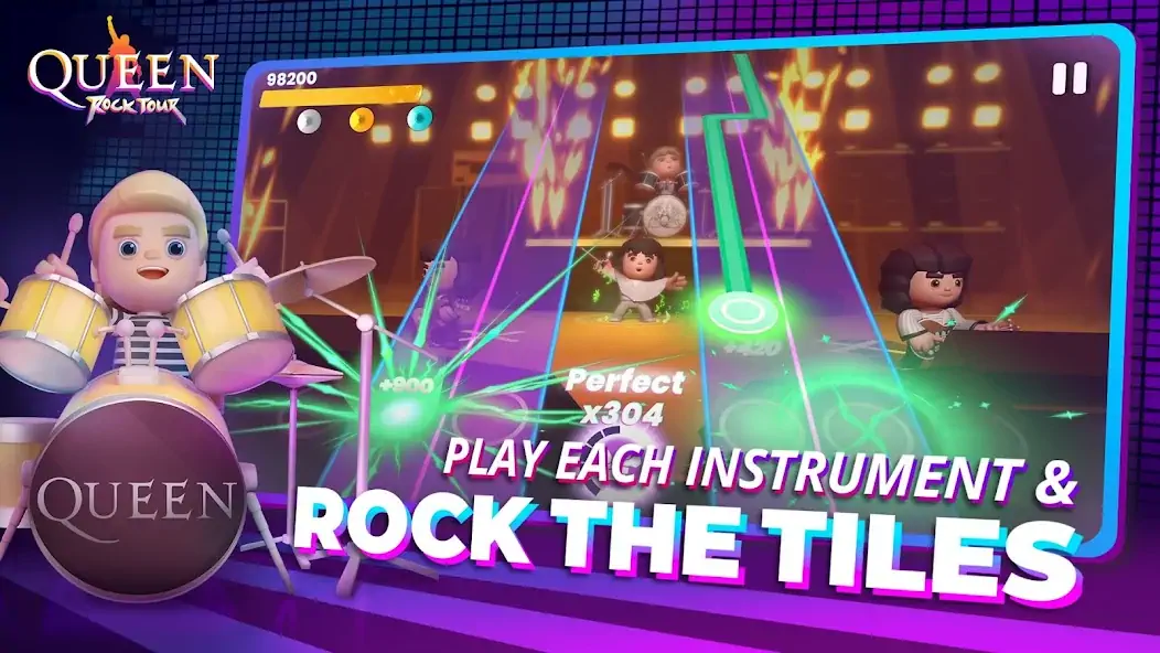 Download Queen: Rock Tour - The Officia [MOD, Unlimited money/gems] + Hack [MOD, Menu] for Android