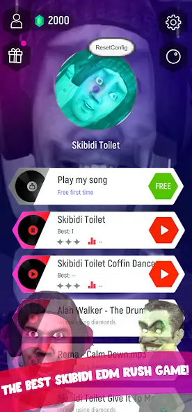 Download Skibidi Toilet Music Tiles Hop [MOD, Unlimited money/gems] + Hack [MOD, Menu] for Android