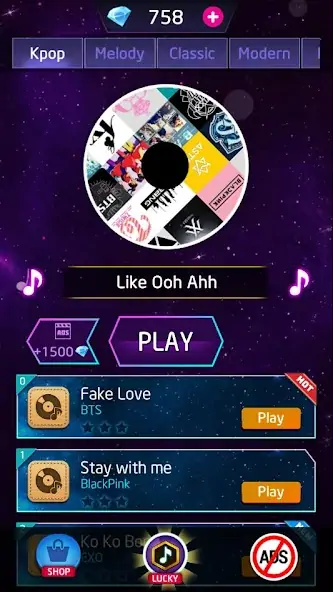 Download Kpop Piano: Dream Piano Tiles [MOD, Unlimited coins] + Hack [MOD, Menu] for Android