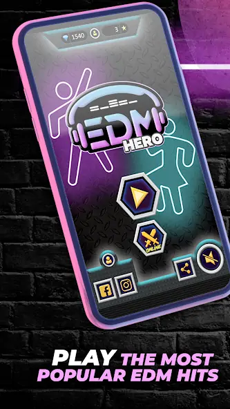 Download EDM - Guitar Hero: Music Game [MOD, Unlimited coins] + Hack [MOD, Menu] for Android