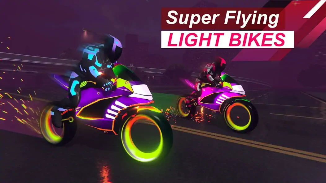 Download Light Bike Flying Stunts [MOD, Unlimited money/coins] + Hack [MOD, Menu] for Android