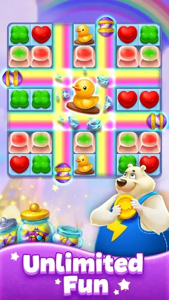Download Sweet Candy Match: Puzzle Game [MOD, Unlimited money/coins] + Hack [MOD, Menu] for Android