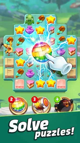 Download Angry Birds Match 3 [MOD, Unlimited coins] + Hack [MOD, Menu] for Android