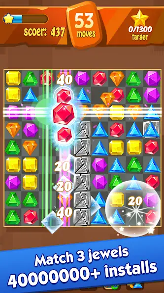 Download Jewels Classic - Crush Jewels [MOD, Unlimited coins] + Hack [MOD, Menu] for Android