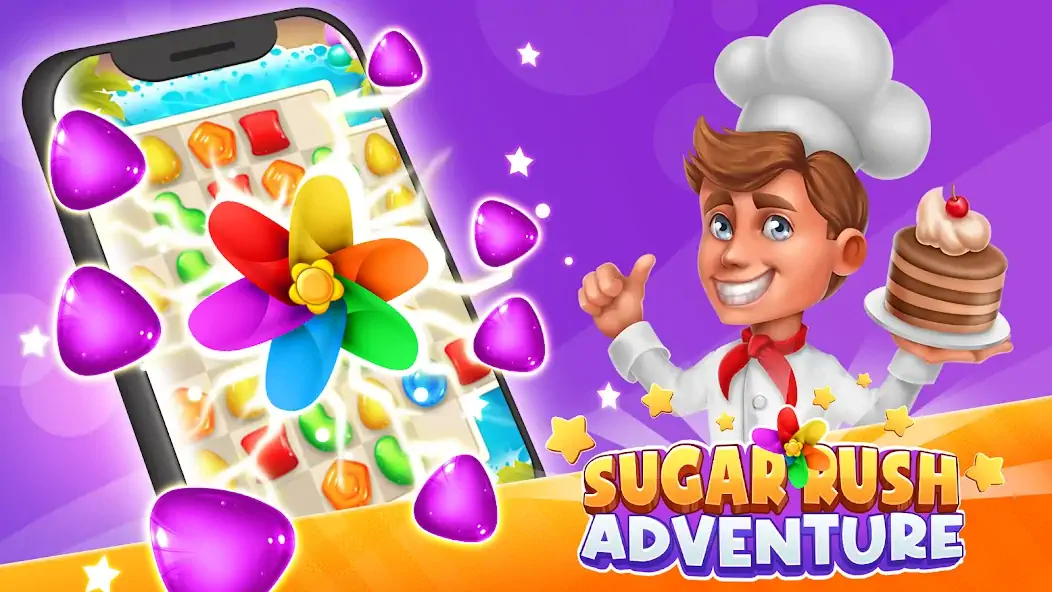 Download Sugar Rush Adventure [MOD, Unlimited money/gems] + Hack [MOD, Menu] for Android