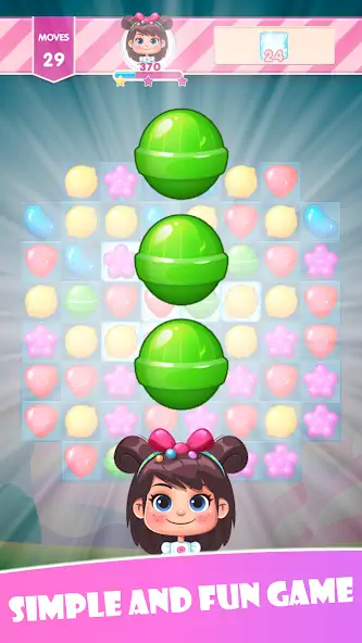 Download Sweet candy 3 [MOD, Unlimited coins] + Hack [MOD, Menu] for Android