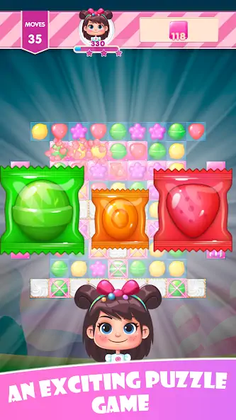 Download Sweet candy 3 [MOD, Unlimited coins] + Hack [MOD, Menu] for Android