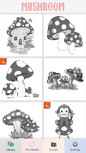 Download Mushroom Pixel Art [MOD, Unlimited money] + Hack [MOD, Menu] for Android