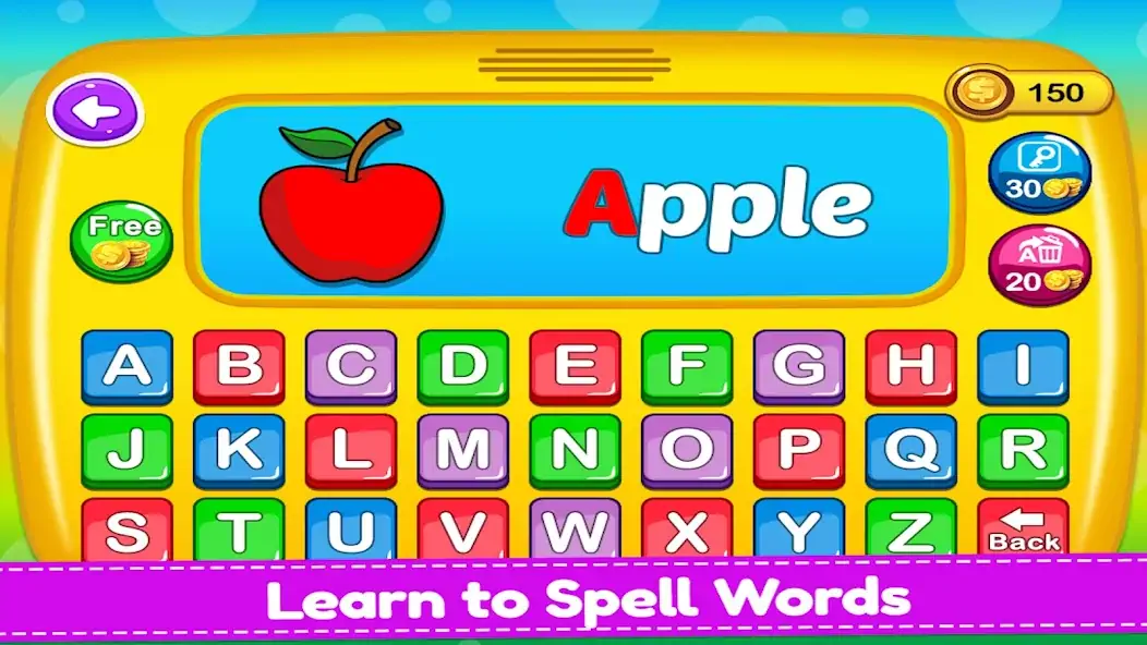 Download Kids Tablet Spelling Learning [MOD, Unlimited money/coins] + Hack [MOD, Menu] for Android
