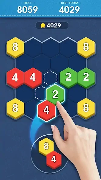 Download Merge Block-2048 Hexa puzzle [MOD, Unlimited coins] + Hack [MOD, Menu] for Android