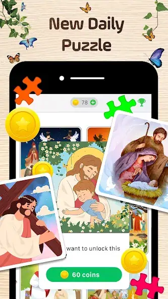 Download Bible Games: Jigsaw Puzzle HD [MOD, Unlimited money/gems] + Hack [MOD, Menu] for Android