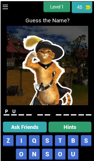 Download Puss in Boots Quiz [MOD, Unlimited money] + Hack [MOD, Menu] for Android
