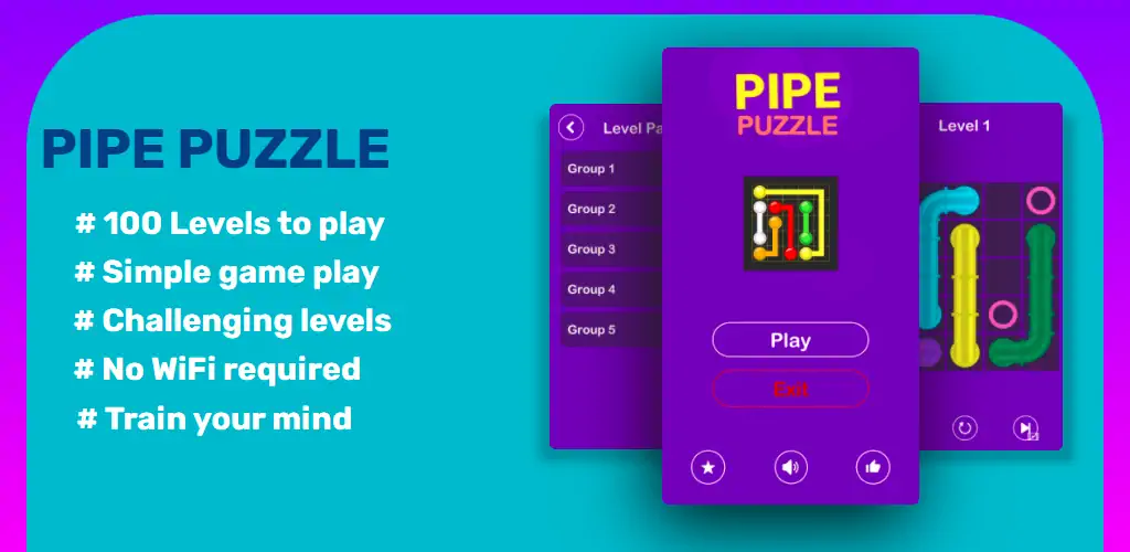 Download Pipe Puzzle Brain Game [MOD, Unlimited coins] + Hack [MOD, Menu] for Android