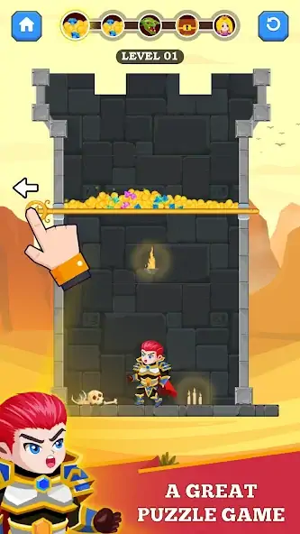 Download Pull The Pin - Hero Rescue [MOD, Unlimited money/gems] + Hack [MOD, Menu] for Android