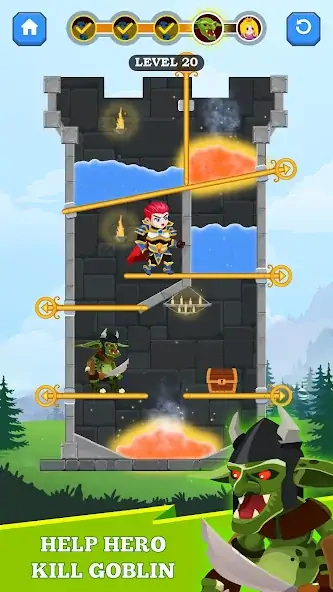Download Pull The Pin - Hero Rescue [MOD, Unlimited money/gems] + Hack [MOD, Menu] for Android