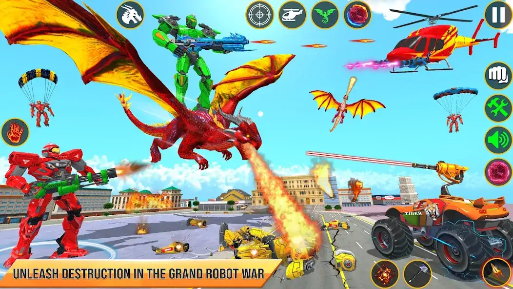 Download Dragon Robot Car Games 3d [MOD, Unlimited money/gems] + Hack [MOD, Menu] for Android