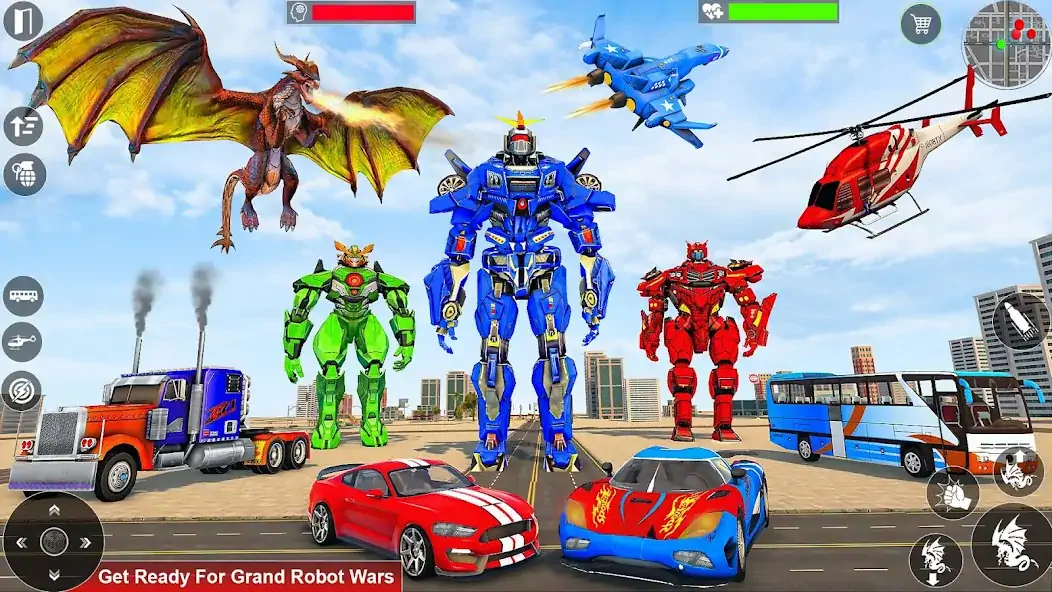 Download Dragon Robot Car Games 3d [MOD, Unlimited money/gems] + Hack [MOD, Menu] for Android