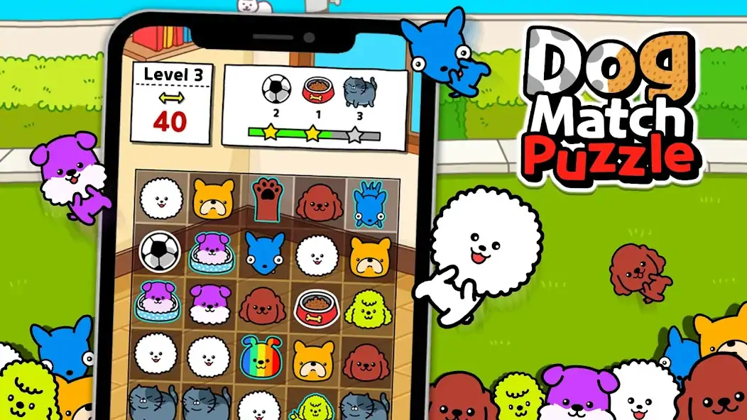 Download Dog Match Puzzle [MOD, Unlimited money] + Hack [MOD, Menu] for Android