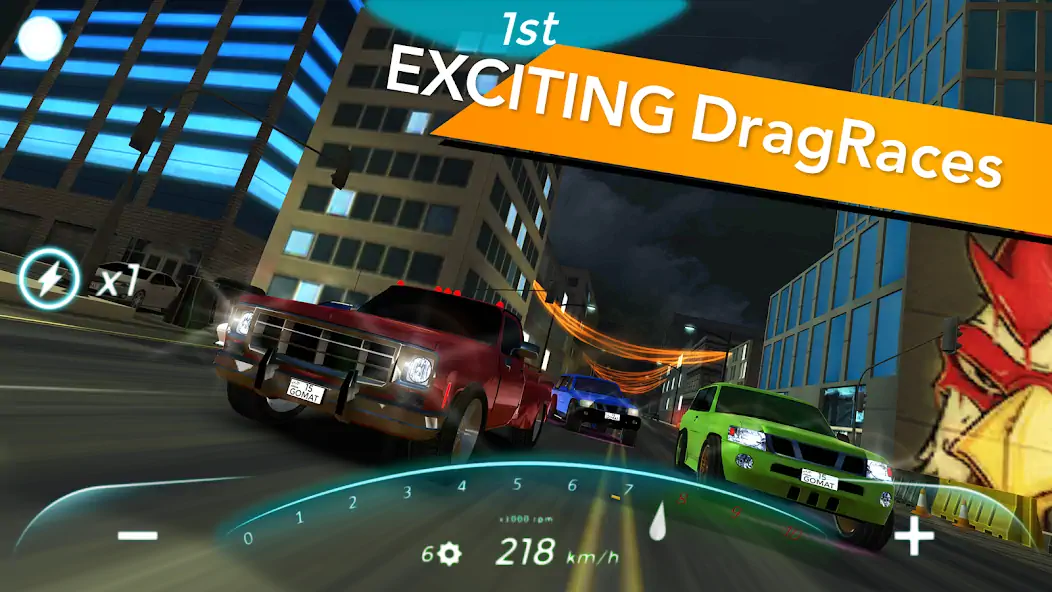 Download Gomat - Drift & Drag Racing [MOD, Unlimited coins] + Hack [MOD, Menu] for Android