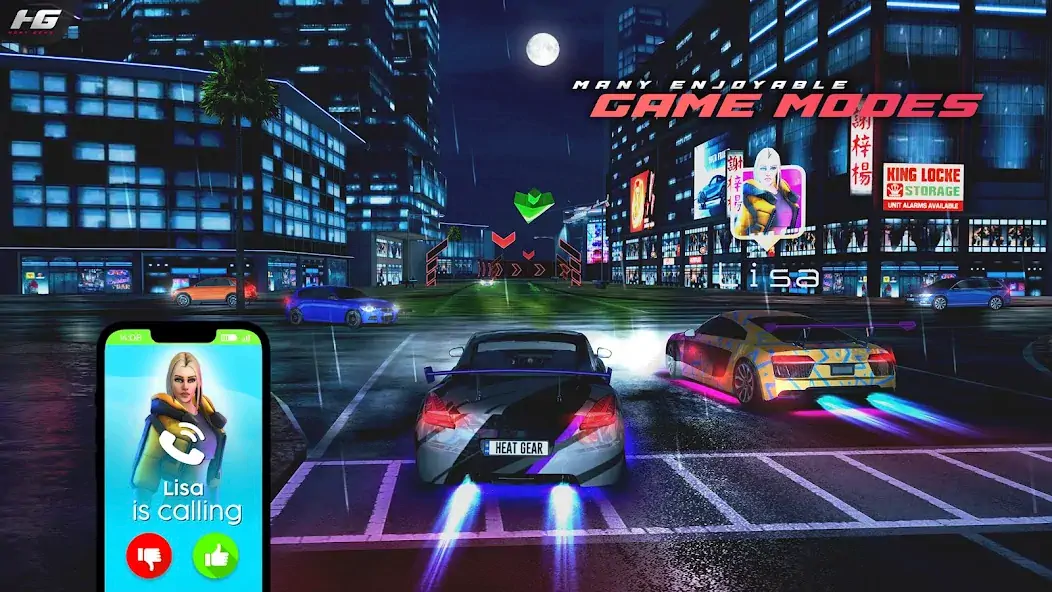 Download Heat Gear - Race & Drift World [MOD, Unlimited coins] + Hack [MOD, Menu] for Android