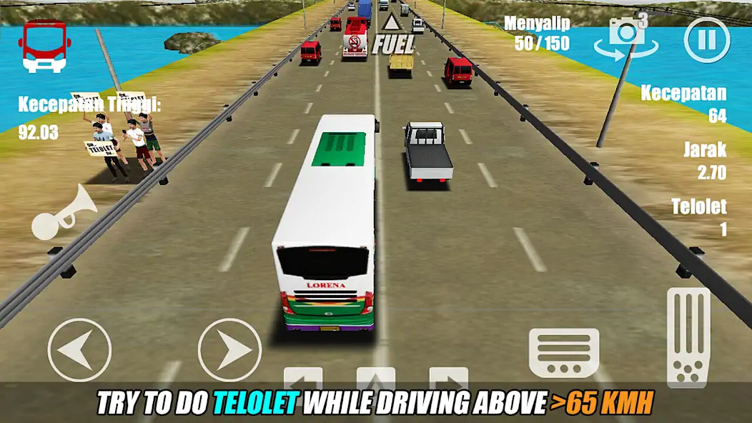 Download Telolet Bus Driving 3D [MOD, Unlimited coins] + Hack [MOD, Menu] for Android