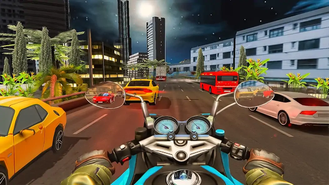 Download Moto Traffic Bike Race Game 3d [MOD, Unlimited coins] + Hack [MOD, Menu] for Android
