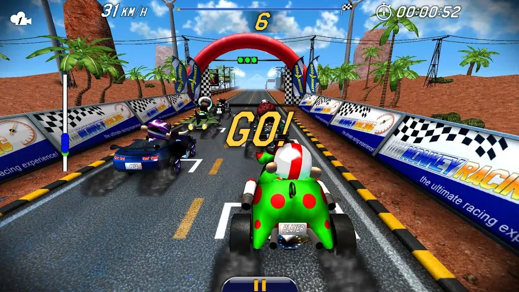 Download Monkey Racing Free [MOD, Unlimited money/gems] + Hack [MOD, Menu] for Android
