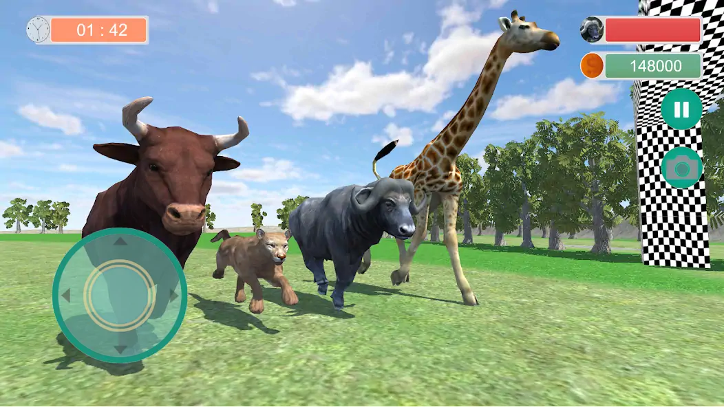 Download Angry Buffalo Wild Animal Race [MOD, Unlimited money/gems] + Hack [MOD, Menu] for Android