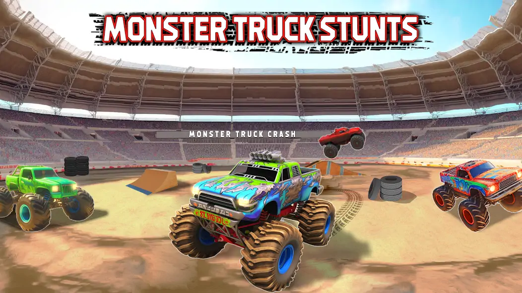 Download Monster Truck Stunt -Car Crash [MOD, Unlimited coins] + Hack [MOD, Menu] for Android