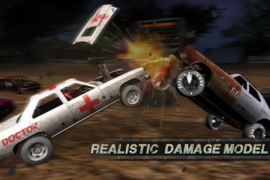 Download Demolition Derby: Crash Racing [MOD, Unlimited money/gems] + Hack [MOD, Menu] for Android
