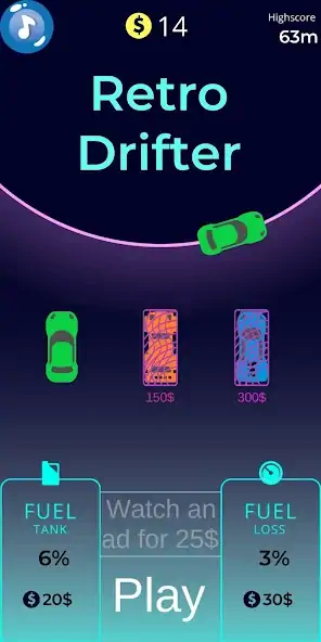 Download Retro Car Drifter - 2D [MOD, Unlimited coins] + Hack [MOD, Menu] for Android