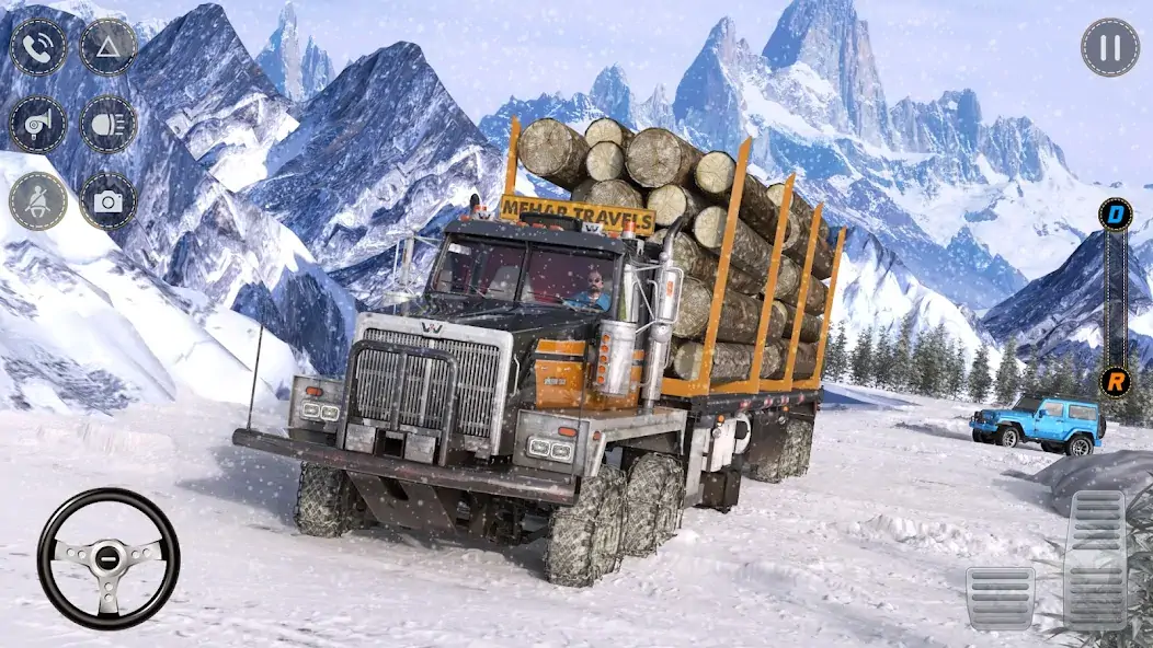 Download Offroad Snow Mud Truck Runner [MOD, Unlimited coins] + Hack [MOD, Menu] for Android