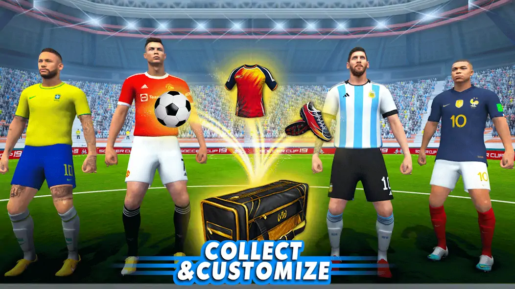 Download Football Games 2023 Real Kick [MOD, Unlimited money/gems] + Hack [MOD, Menu] for Android
