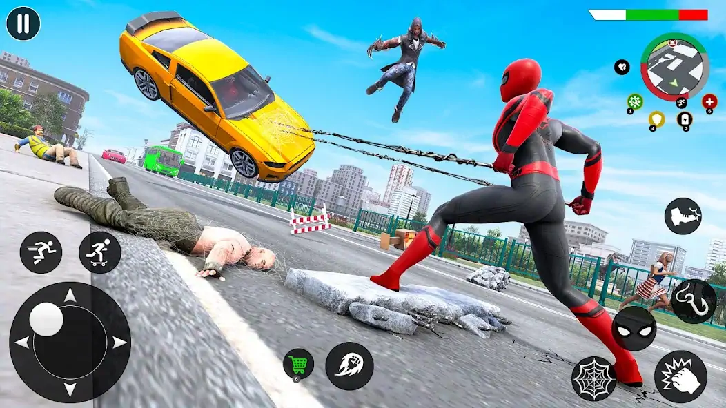 Download Rope Spider Hero Crime Fighter [MOD, Unlimited money/coins] + Hack [MOD, Menu] for Android