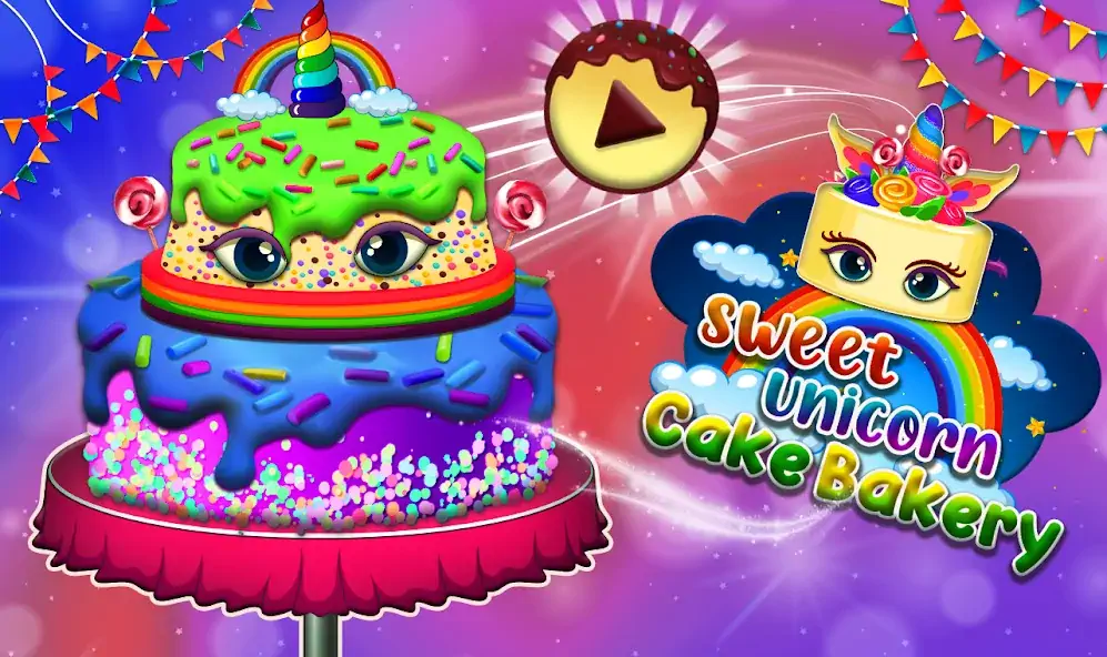 Download My Unicorn Cake Maker Bakery [MOD, Unlimited coins] + Hack [MOD, Menu] for Android