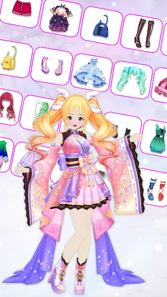 Download Anime Fashion: Dress Up Games [MOD, Unlimited money/gems] + Hack [MOD, Menu] for Android