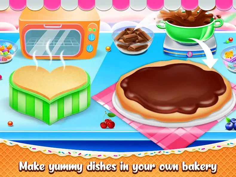 Download Sweet unicorn cake bakery chef [MOD, Unlimited money/coins] + Hack [MOD, Menu] for Android