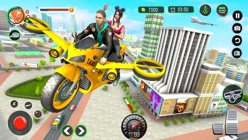 Download Flying Bike Driving Simulator [MOD, Unlimited money/gems] + Hack [MOD, Menu] for Android