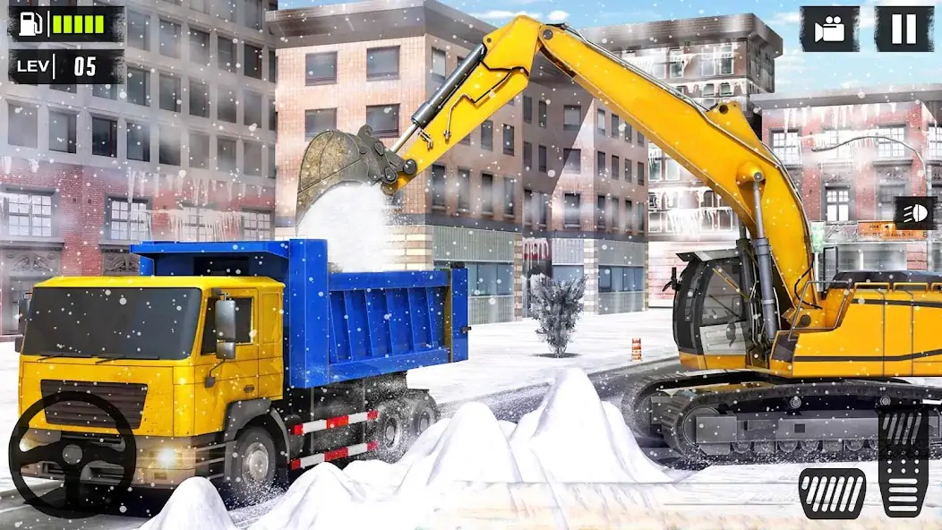 Download Excavator Simulator Snow Plow [MOD, Unlimited coins] + Hack [MOD, Menu] for Android