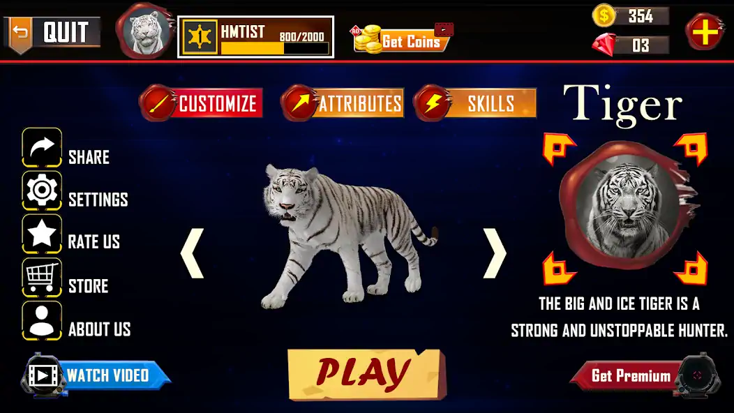 Download Tiger Simulator 3D Animal Game [MOD, Unlimited coins] + Hack [MOD, Menu] for Android
