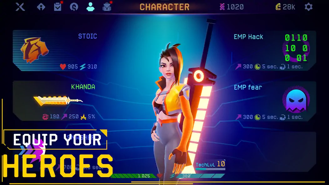 Download Rush Angel - Cyberpunk RPG [MOD, Unlimited coins] + Hack [MOD, Menu] for Android
