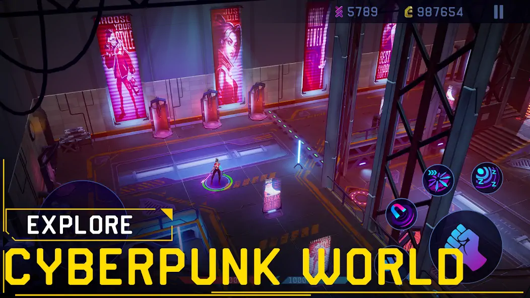 Download Rush Angel - Cyberpunk RPG [MOD, Unlimited coins] + Hack [MOD, Menu] for Android