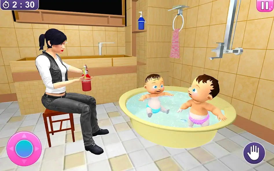 Download Real Twins Baby Simulator 3D [MOD, Unlimited money/coins] + Hack [MOD, Menu] for Android