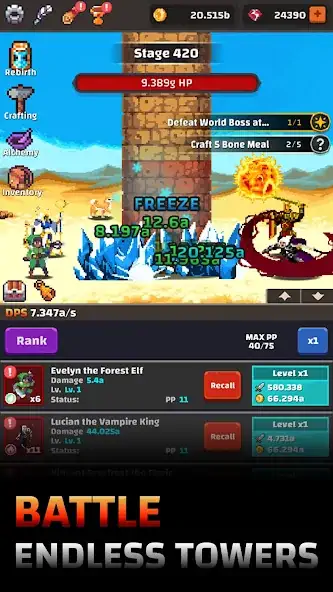 Download Tower Quest: Pixel Idle RPG [MOD, Unlimited coins] + Hack [MOD, Menu] for Android